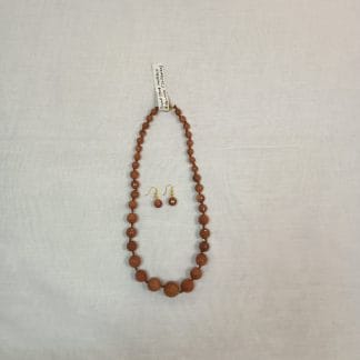 Sand Stone Necklace & Earrings