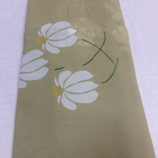 Flower Print Georgette Saree (Light Green)