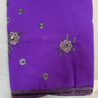 Georgette saree(Purple)