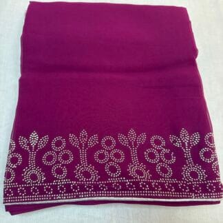 Purple sequence saree